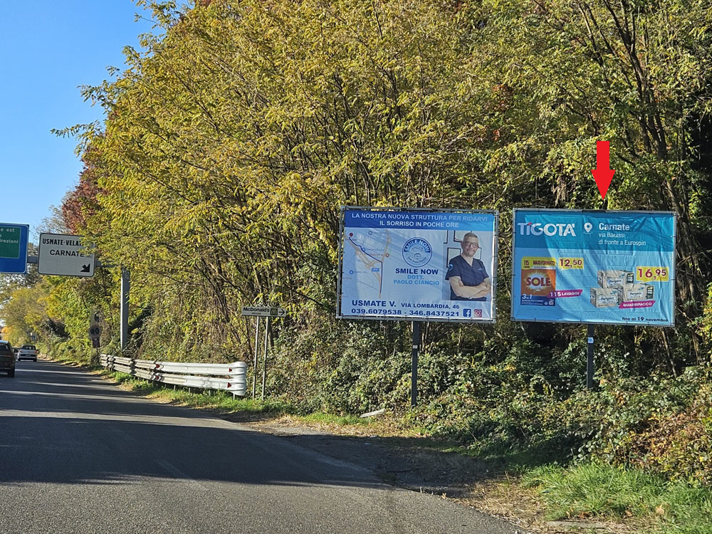 S.P. ex. S.S. 342 Dir. Prima di entrata Città dir. Tangenziale impianto lato sx