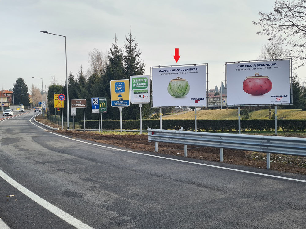 S.P. 27 ROTATORIA NUOVA ESSELUNGA DIR. CENTRO CITTA' IMPIANTO LATO SX